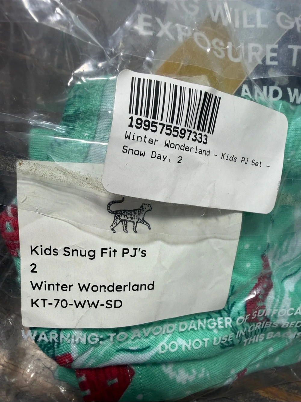 Kids Snuggle Fit Pajama Set - Winter Wonderland - Size 2